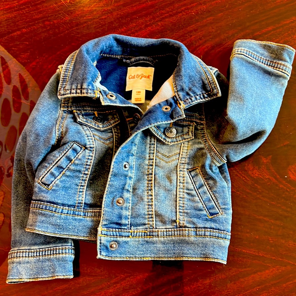Cat jack denim girls jacket 12m